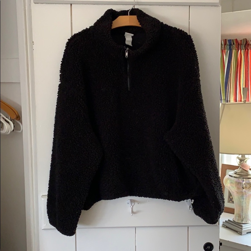 H&M, Half-Zip Sherpa pullover, Size XL